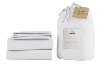 Panda London bamboo and French linen bedding set