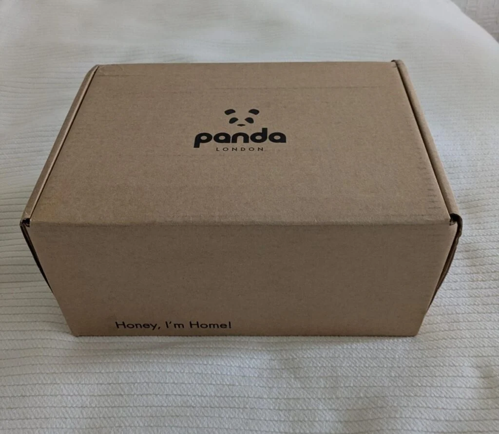 My lovely Panda packaging which is biodegradable and plastic-free