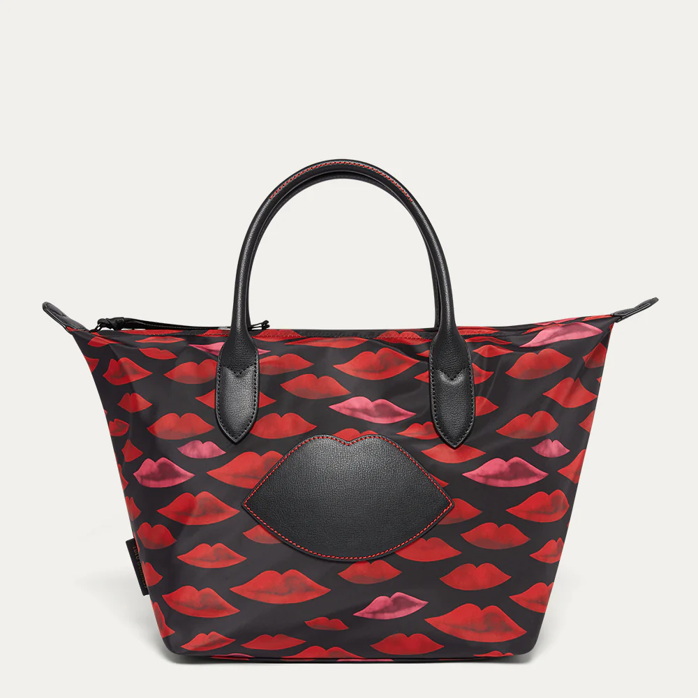 2906010323 lip print small tote