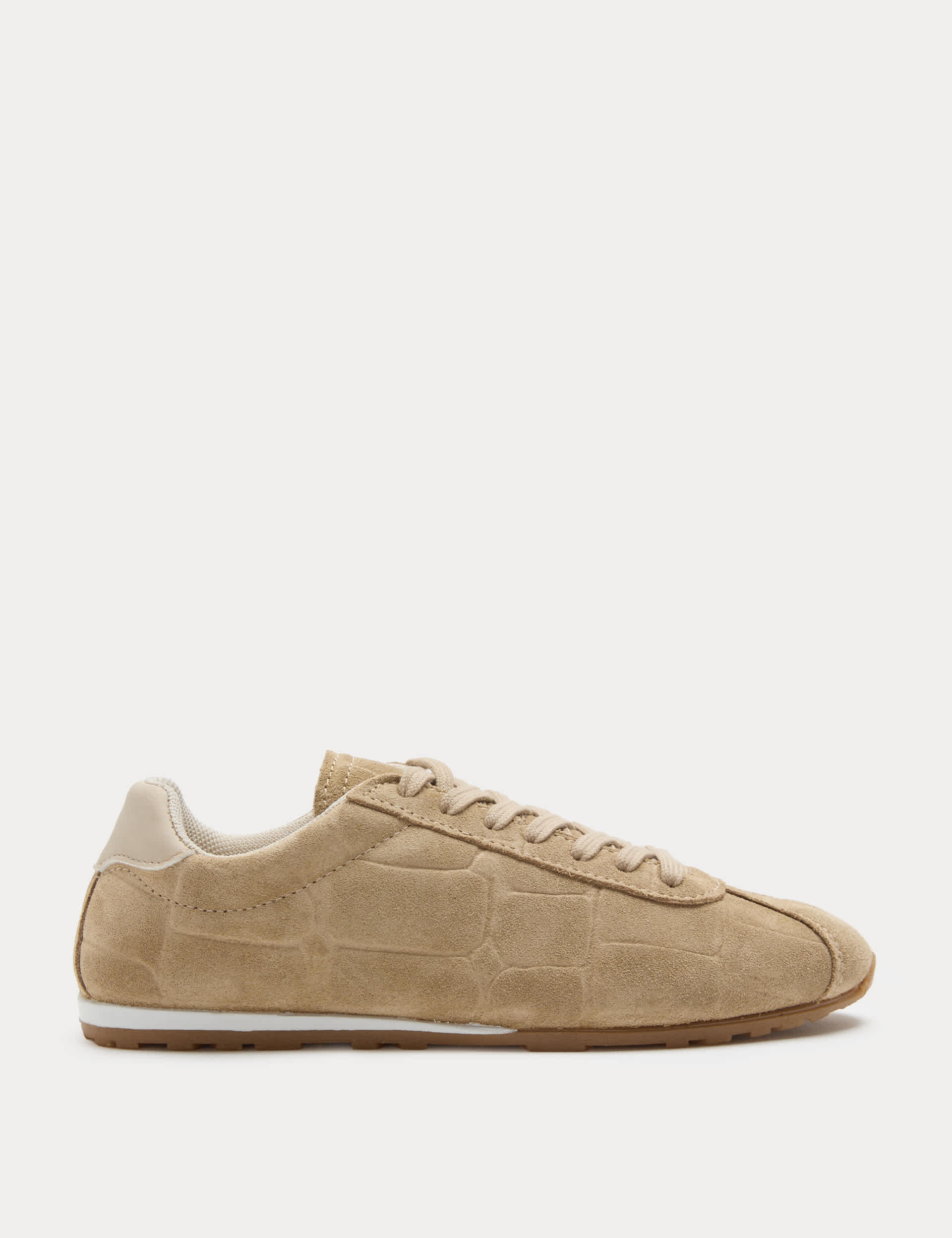 Suede Embosses Croc Trainers