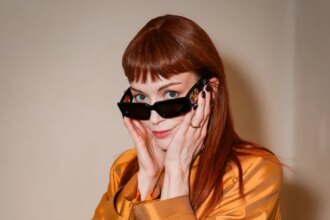 Britt Lower getting ready for the Valentino Fall 2026 Show in Rome