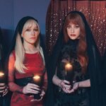 Fig (Alexandra Shipp), Cherry (Victoria Pedretti), Apple (Lili Reinhart) and Pumpkin (Lola Tung) in Forbidden Fruits. Photo: Sabrina Lantos