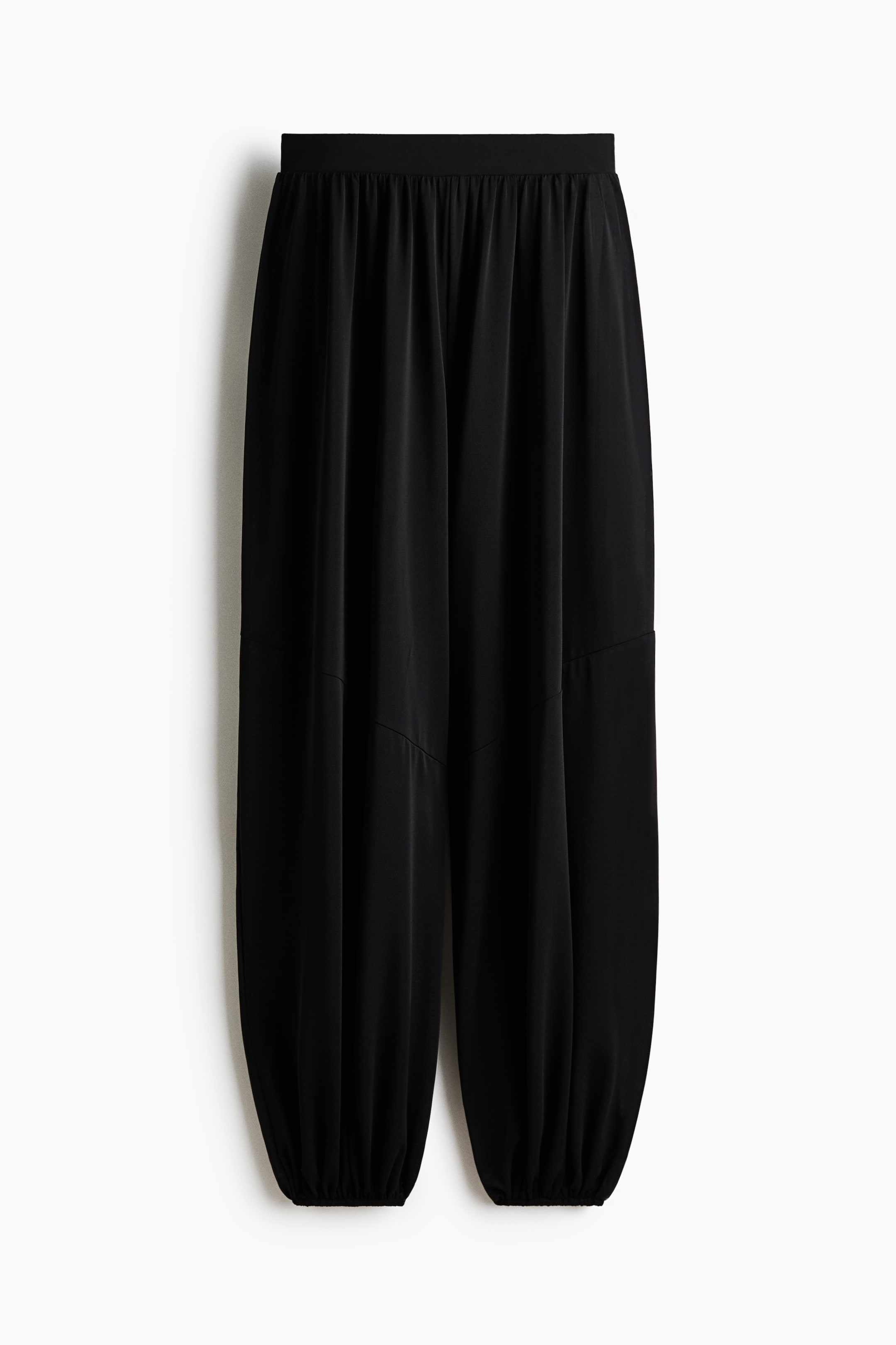 Balloon-Leg Pants - Black