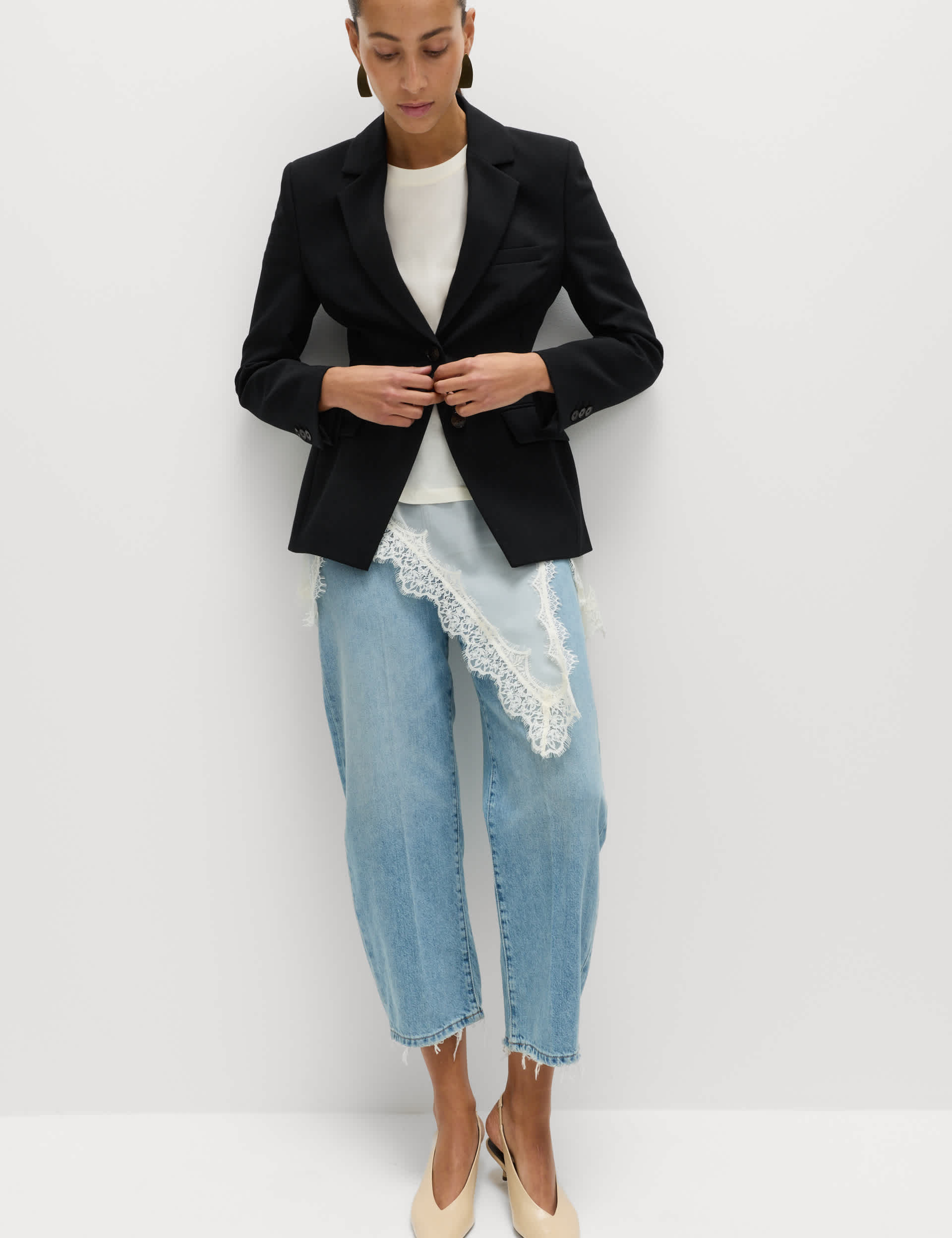 Tailored Cinched Waist Blazer