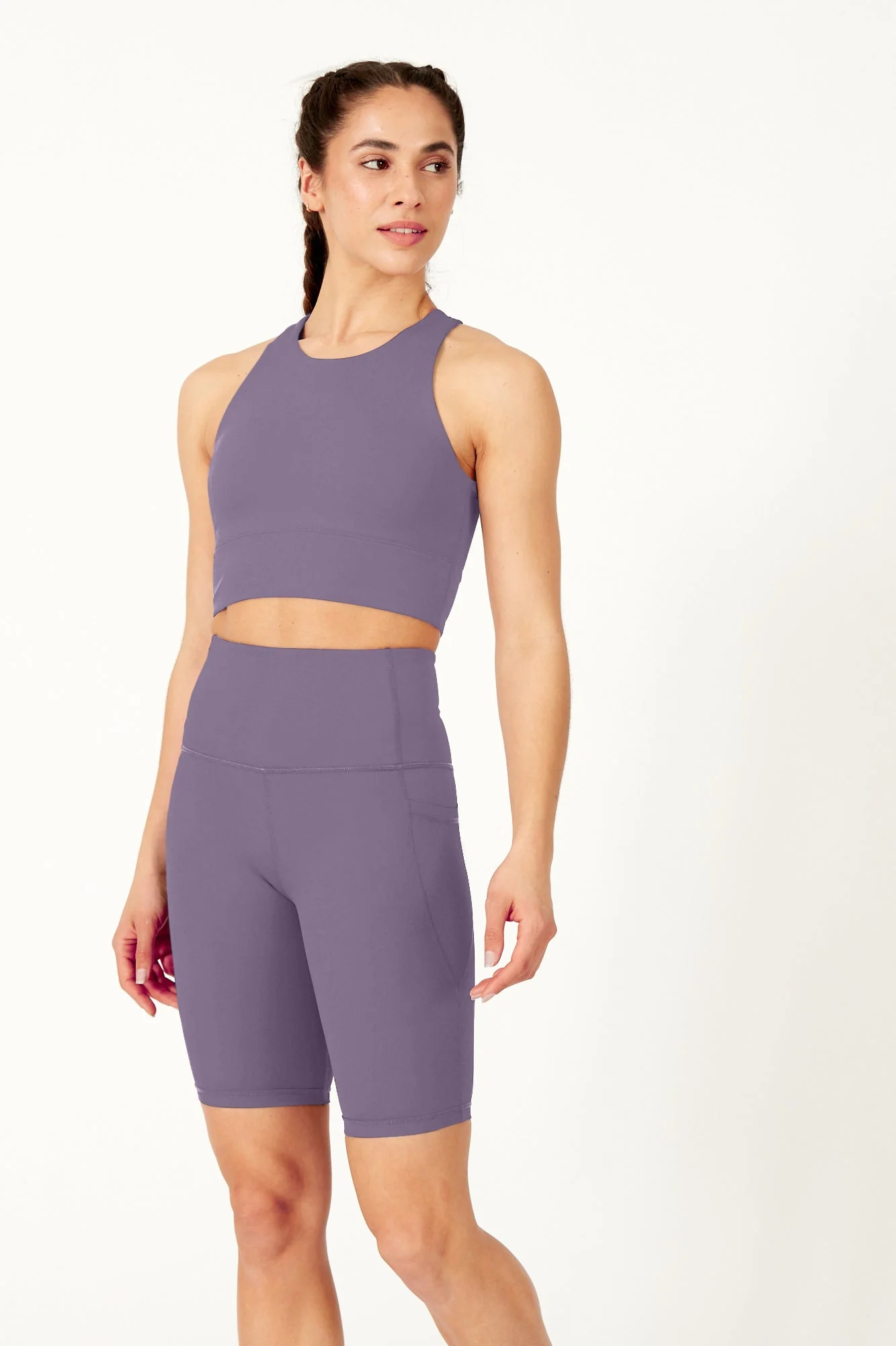 sculpting high waisted cycling short lavender 236724