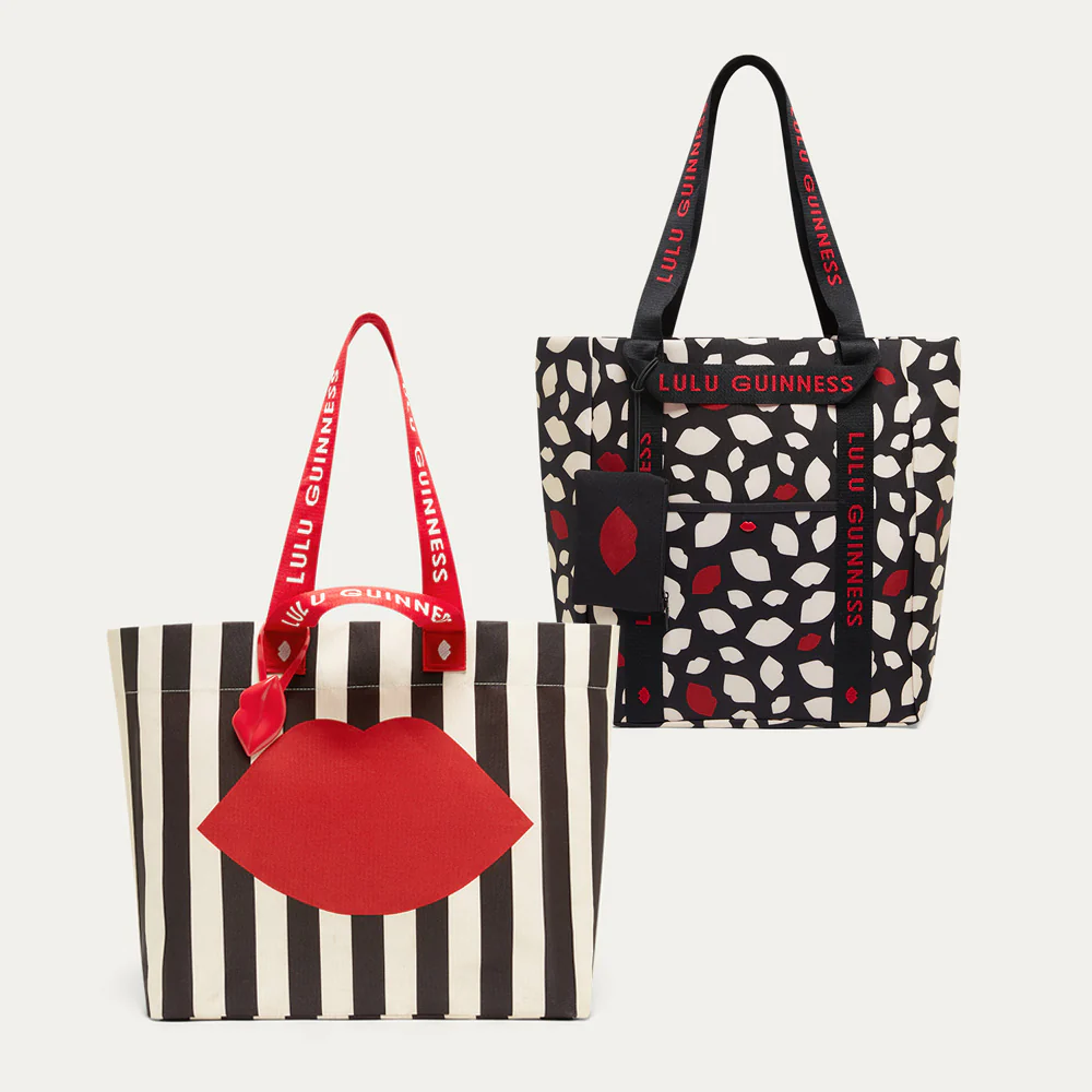 striped and flurry tote