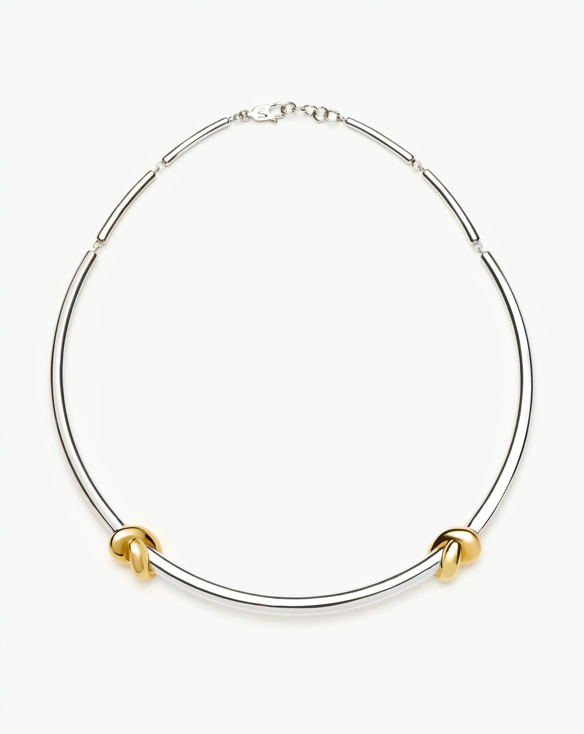 Lucy Williams Knot Torque Necklace | Mixed Metal - 18k Gold Plated/silver Plated